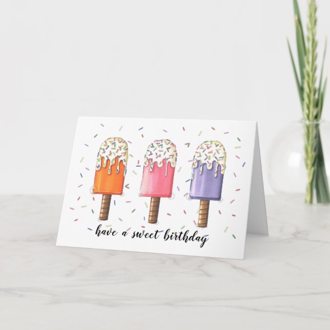 Bonne carte de crème glacée anniversaire "Juste Co (Devant)