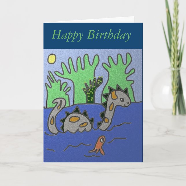 Bonne carte de dinosaure d'anniversaire (Devant)