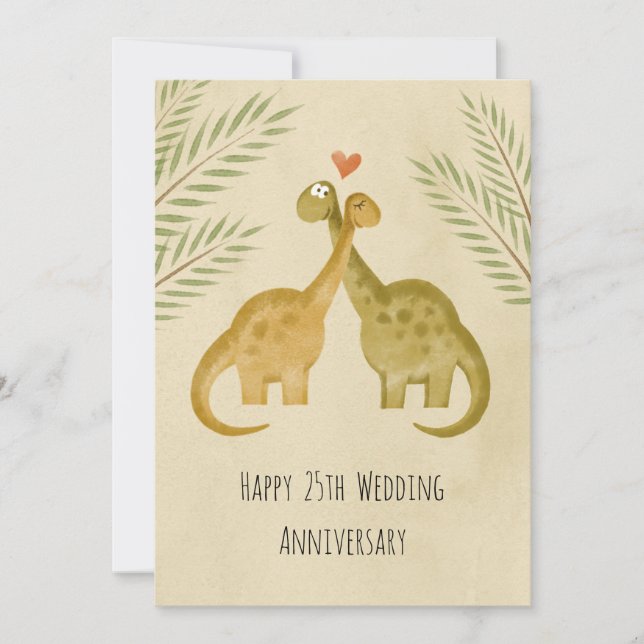 Bonne carte de dinosaures du 25e anniversaire du M (Devant)
