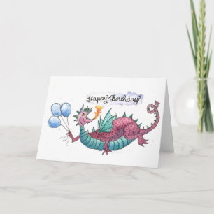 Bonne carte de dragon d'anniversaire