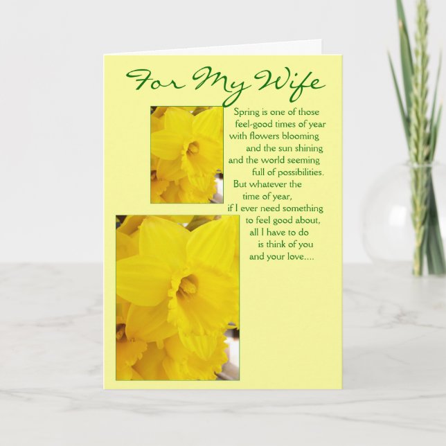 Bonne Carte de femme de Pâques - Daffodils (Devant)