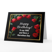 Bonne carte de femme Red Rose Anniversaire