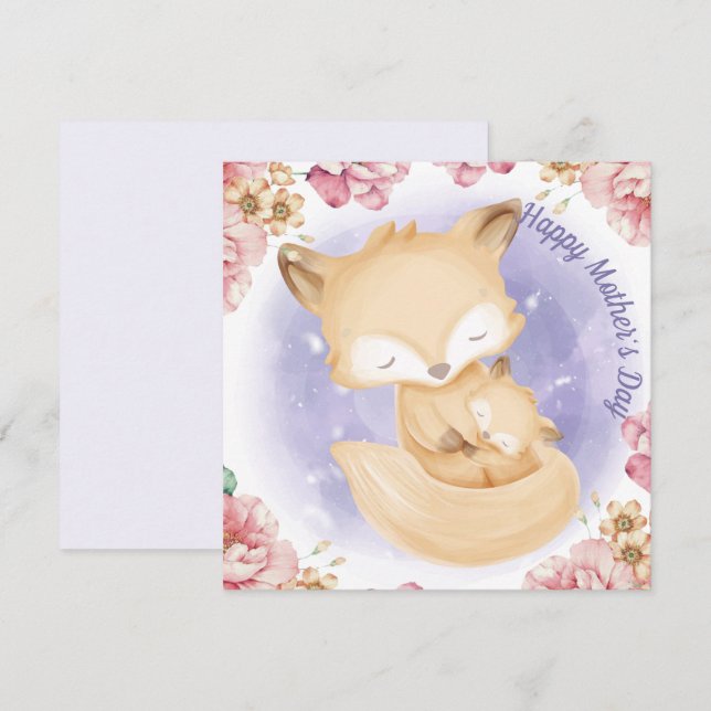 Bonne carte de fête des mères (Devant / Derrière)