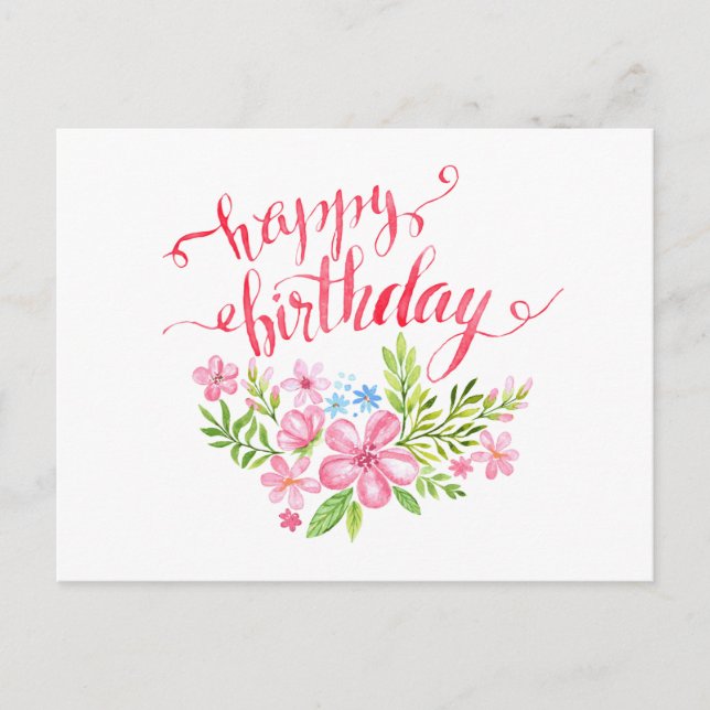 Bonne carte de fleurs d'anniversaire (Devant)