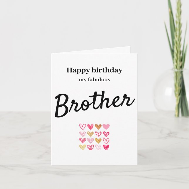 Bonne carte de frère anniversaire (Devant)