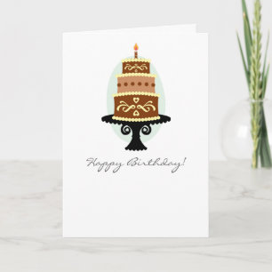 Bonne carte de gâteau au chocolat d'anniversaire