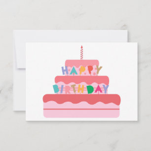 Bonne carte de gâteau d'anniversaire