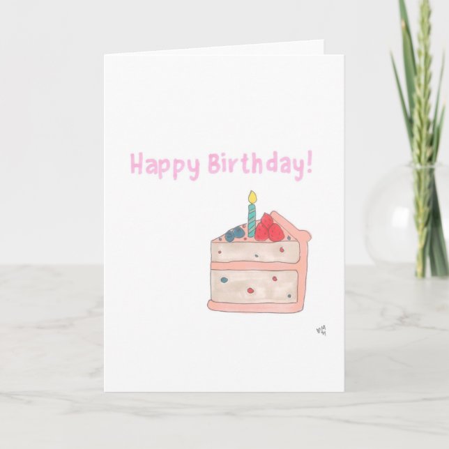 Bonne carte de gâteau d'anniversaire 4 (Devant)