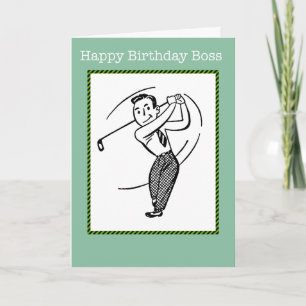 Bonne carte de golfeur Gentleman Boss