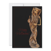 Bonne carte de graisse Halloween avec la mort et l