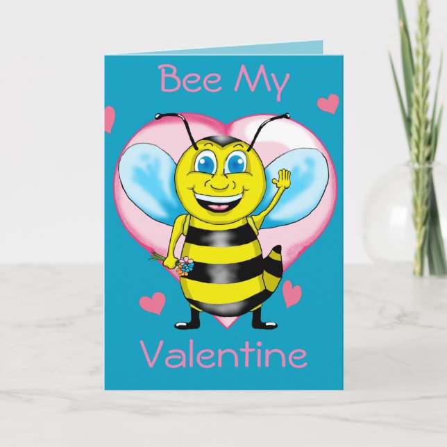 Bonne carte de jour Bee Valentines (Devant)