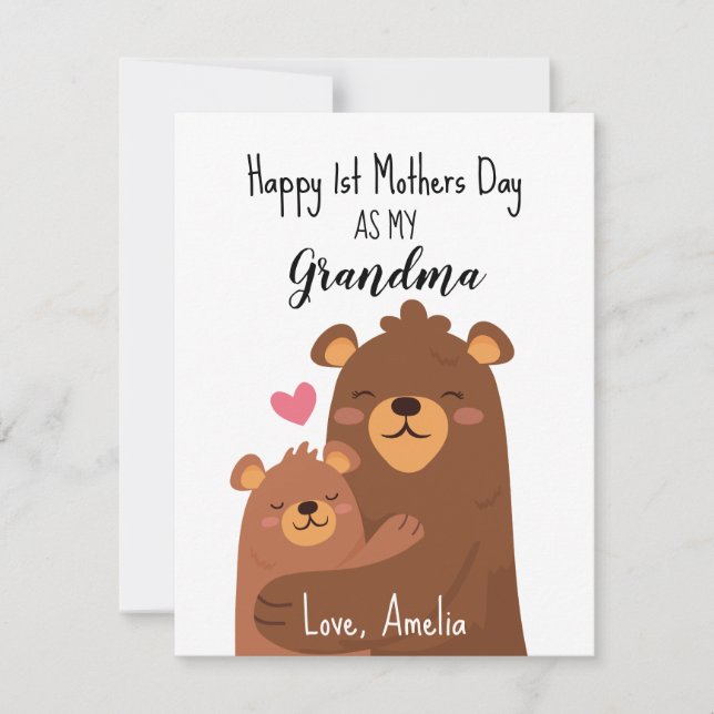Bonne carte de la fête des mères pour grand-mère,  (Devant)