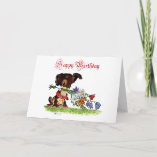 Bonne carte de marionnette d'anniversaire