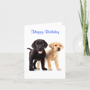 Bonne carte de marionnettes d'amoureux Labrador Re