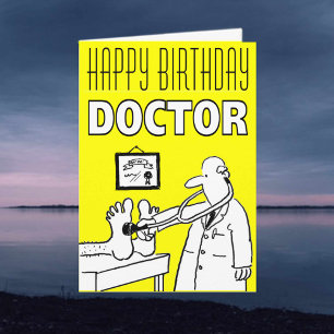 Bonne carte de médecin d'anniversaire pour personn