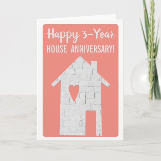 Bonne carte de ménage de 3 ans (Devant)