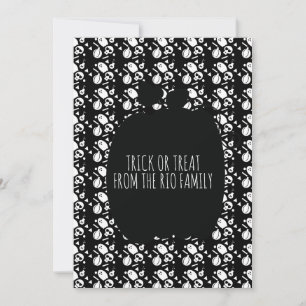 Bonne carte de Motif Citrouille noir Halloween