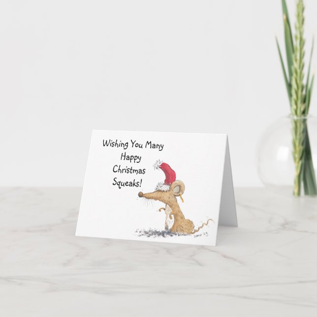Bonne carte de Noël de la souris (Devant)