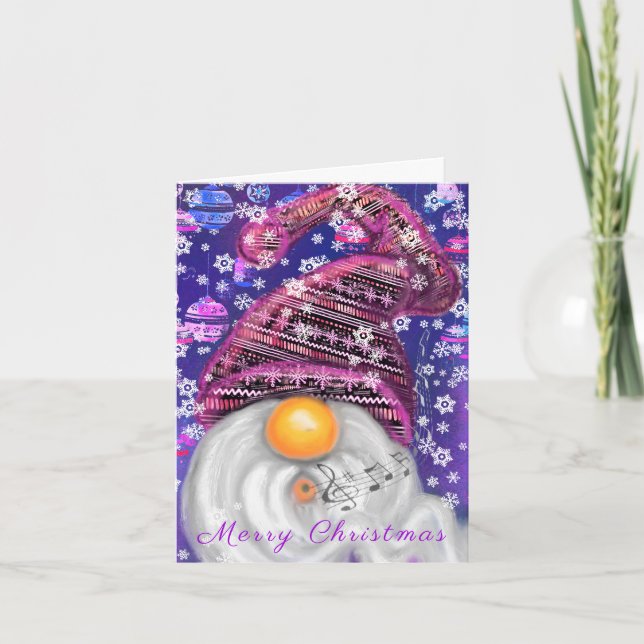 Bonne carte de Noël Gnome (Devant)