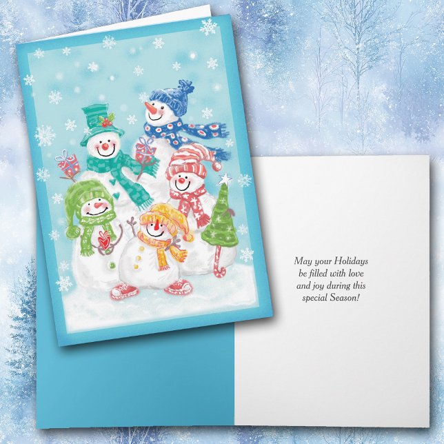 Bonne carte de Noël Snowman Retro (Créateur téléchargé)
