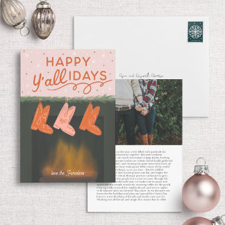 Bonne carte de Noël Y'all-idays Cowboy