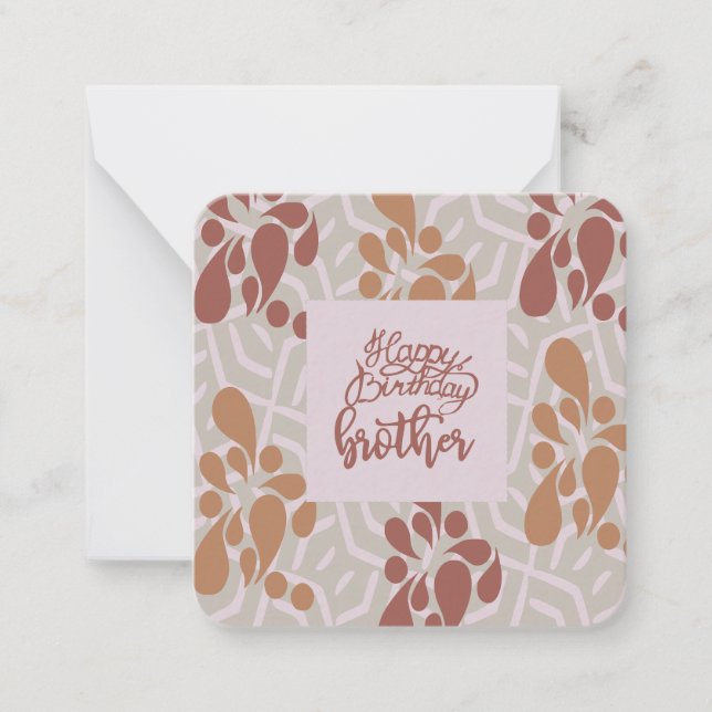 Bonne carte de note du frère anniversaire (Devant)