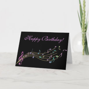 Bonne carte de notes de musique colorée pour l'ann