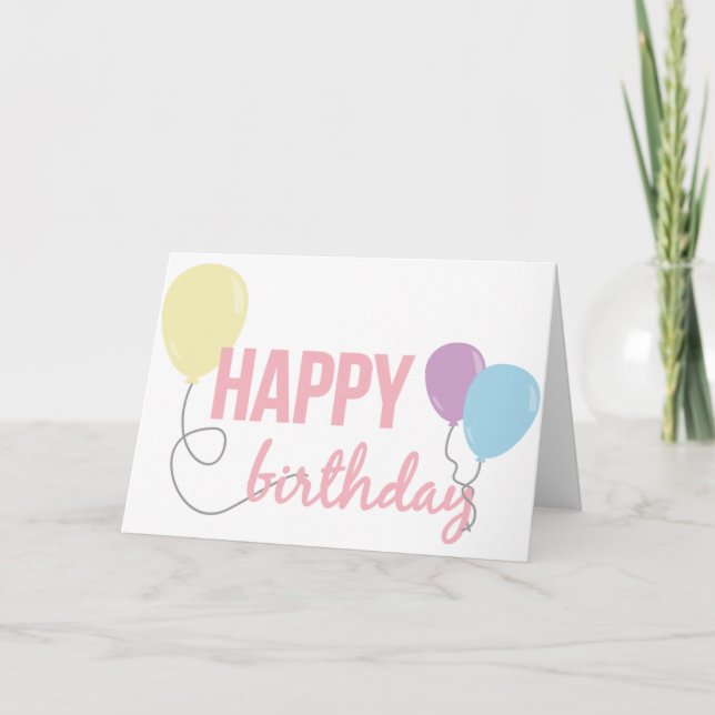 Bonne carte de nuage de mot d'anniversaire (Devant)