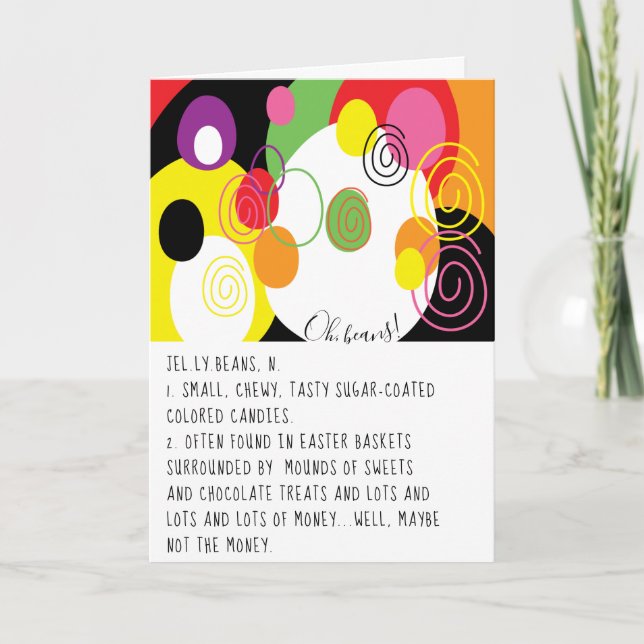 Bonne carte de Pâques/Personnaliser les fèves de g (Devant)