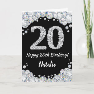 Bonne carte de Parties scintillant 20e anniversair