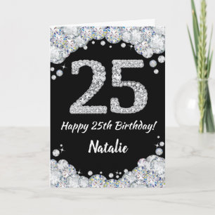 Bonne carte de Parties scintillant 25e anniversair