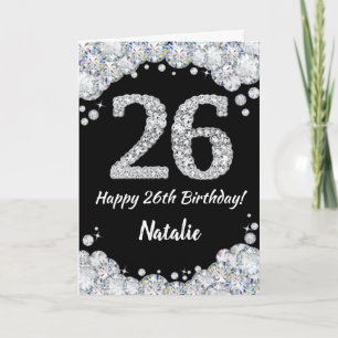 Bonne carte de Parties scintillant 26e anniversair