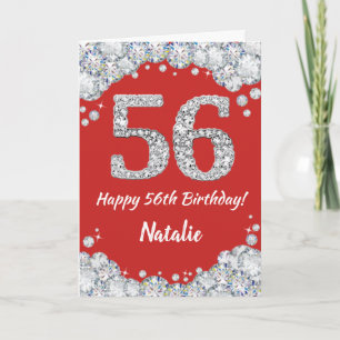 Bonne carte de Parties scintillant 56e anniversair