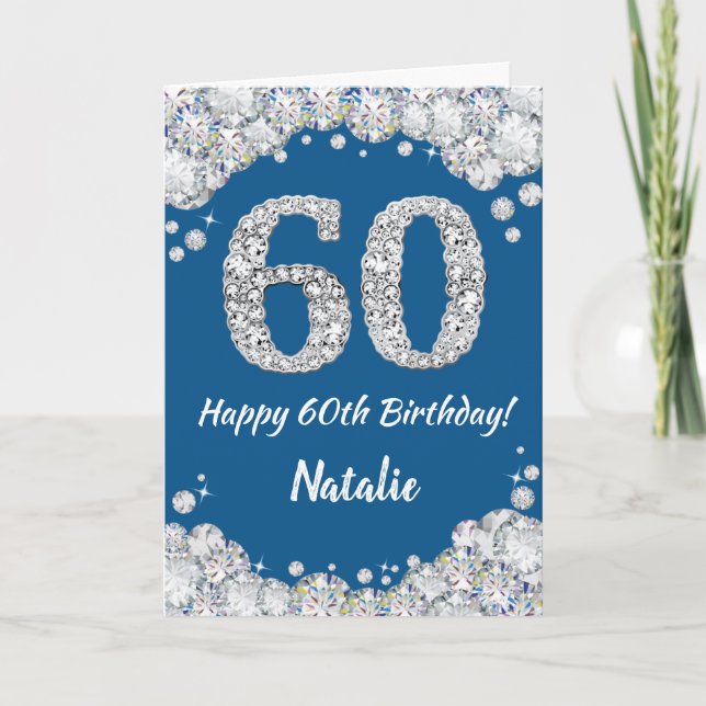 Bonne carte de Parties scintillant 60e anniversair (Devant)