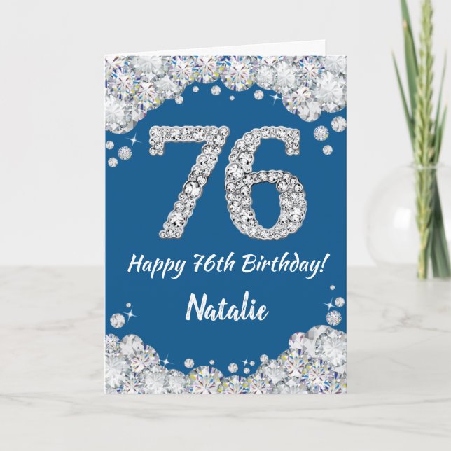 Bonne carte de Parties scintillant 76th Birthday B (Devant)