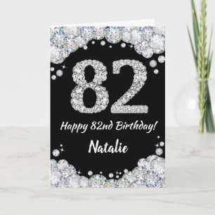 Bonne carte de Parties scintillant 82e anniversair