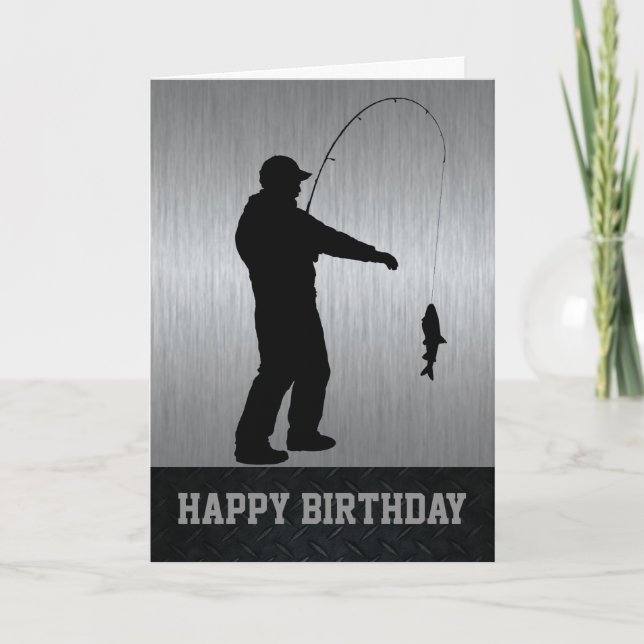 Bonne carte de pêche d'anniversaire (Devant)