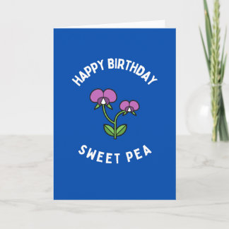 Bonne carte de pois doux pour l'anniversaire