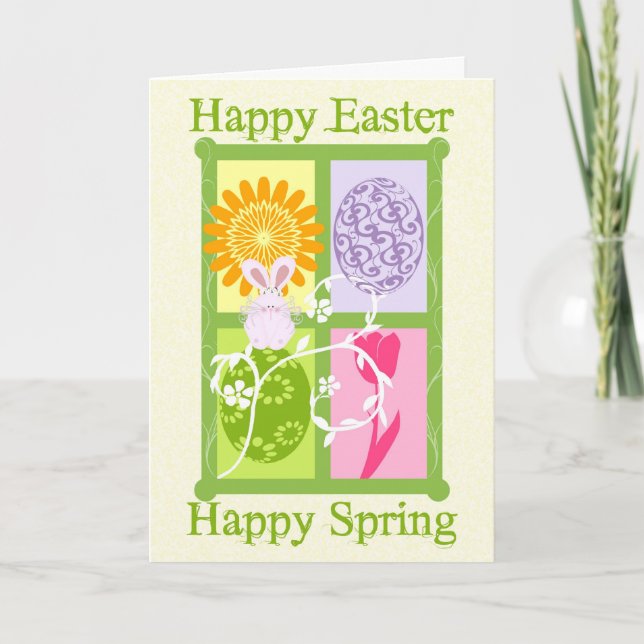Bonne carte de printemps de Pâques (Devant)