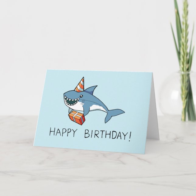 Bonne carte de requin d'anniversaire (Devant)
