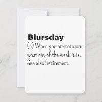 Bonne carte de retraite, jeudi, Drôle retraite,
