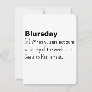 Bonne carte de retraite, jeudi, Drôle retraite,