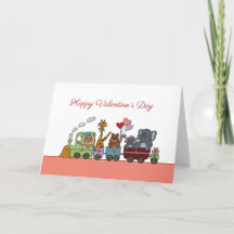 Bonne carte de Saint-Valentin - drôle de train ave