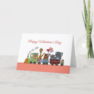 Bonne carte de Saint-Valentin - drôle de train ave