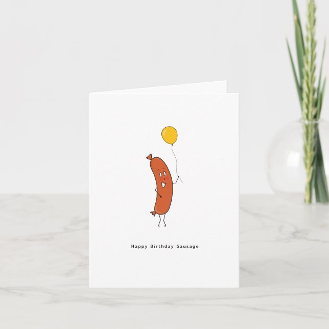 Bonne carte de saucisson d'anniversaire (Devant)