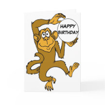BONNE CARTE DE SINGE D'ANNIVERSAIRE