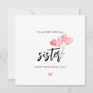 Bonne carte de soeur d'anniversaire