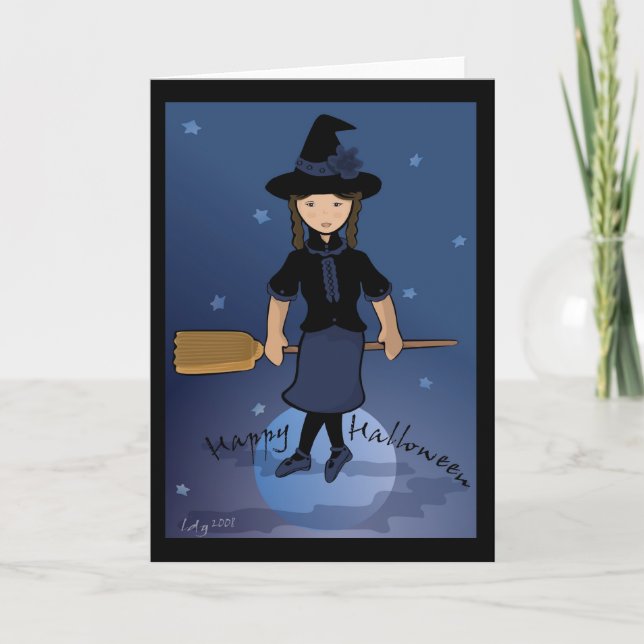Bonne carte de sorcière Halloween (Devant)