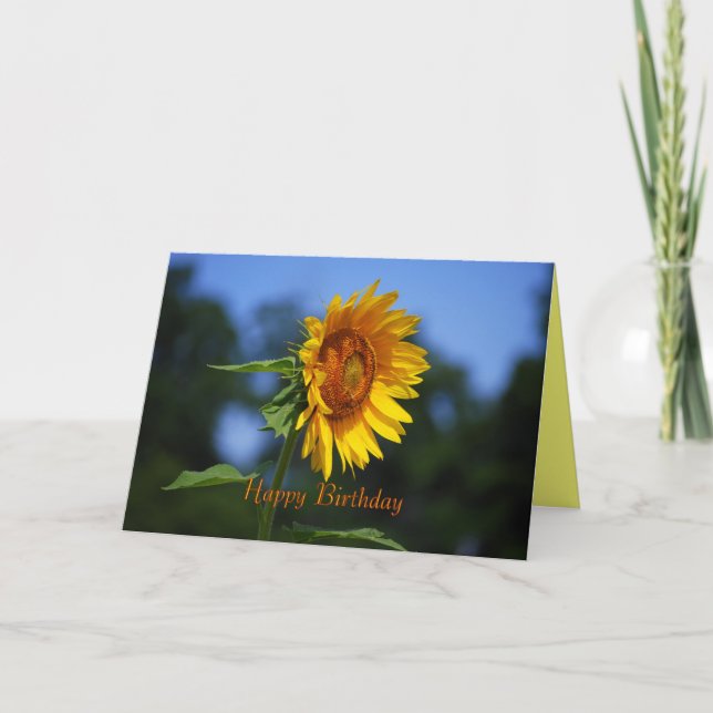Bonne carte de tournesol d'anniversaire (Devant)