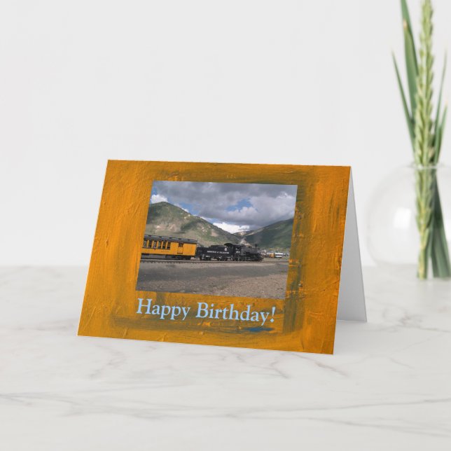 Bonne carte de train d'anniversaire (Devant)